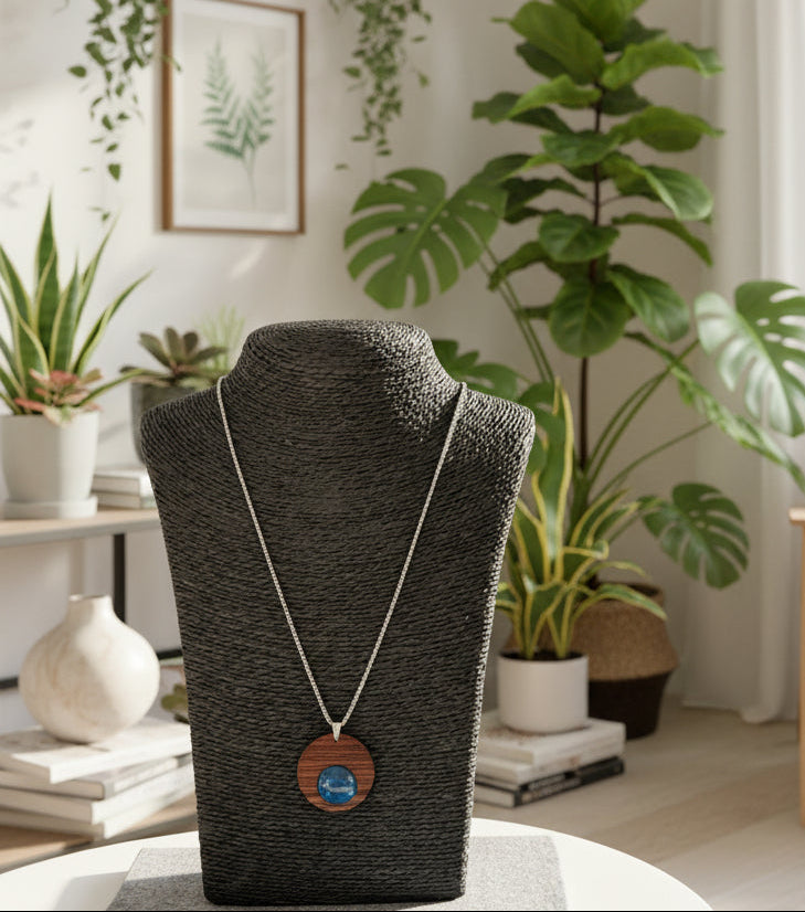 HALSKETTE "KÖNIGSPALISANDER /GLASNUGGET"