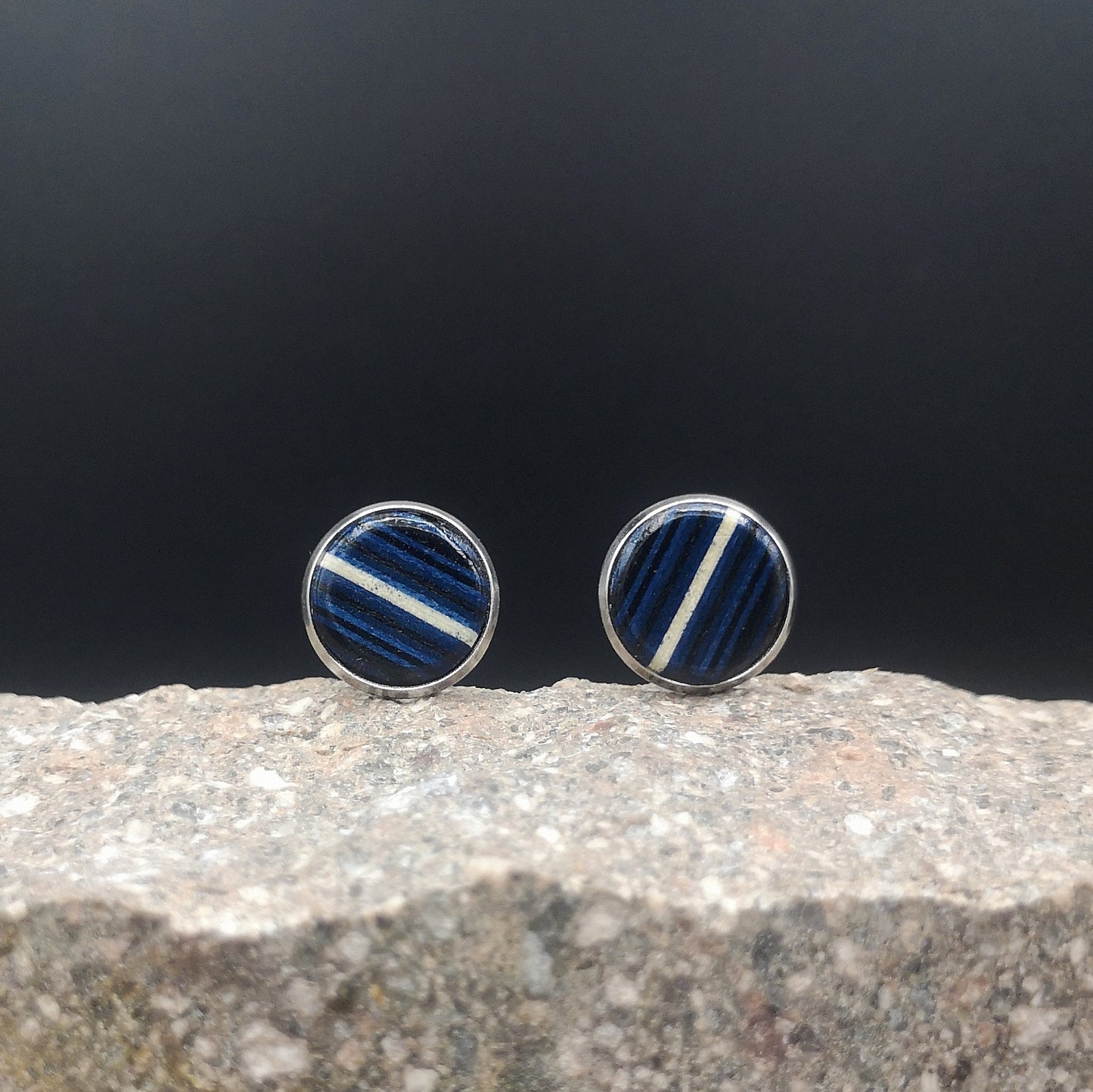 OHRSTECKER "BLAU / STEEL"