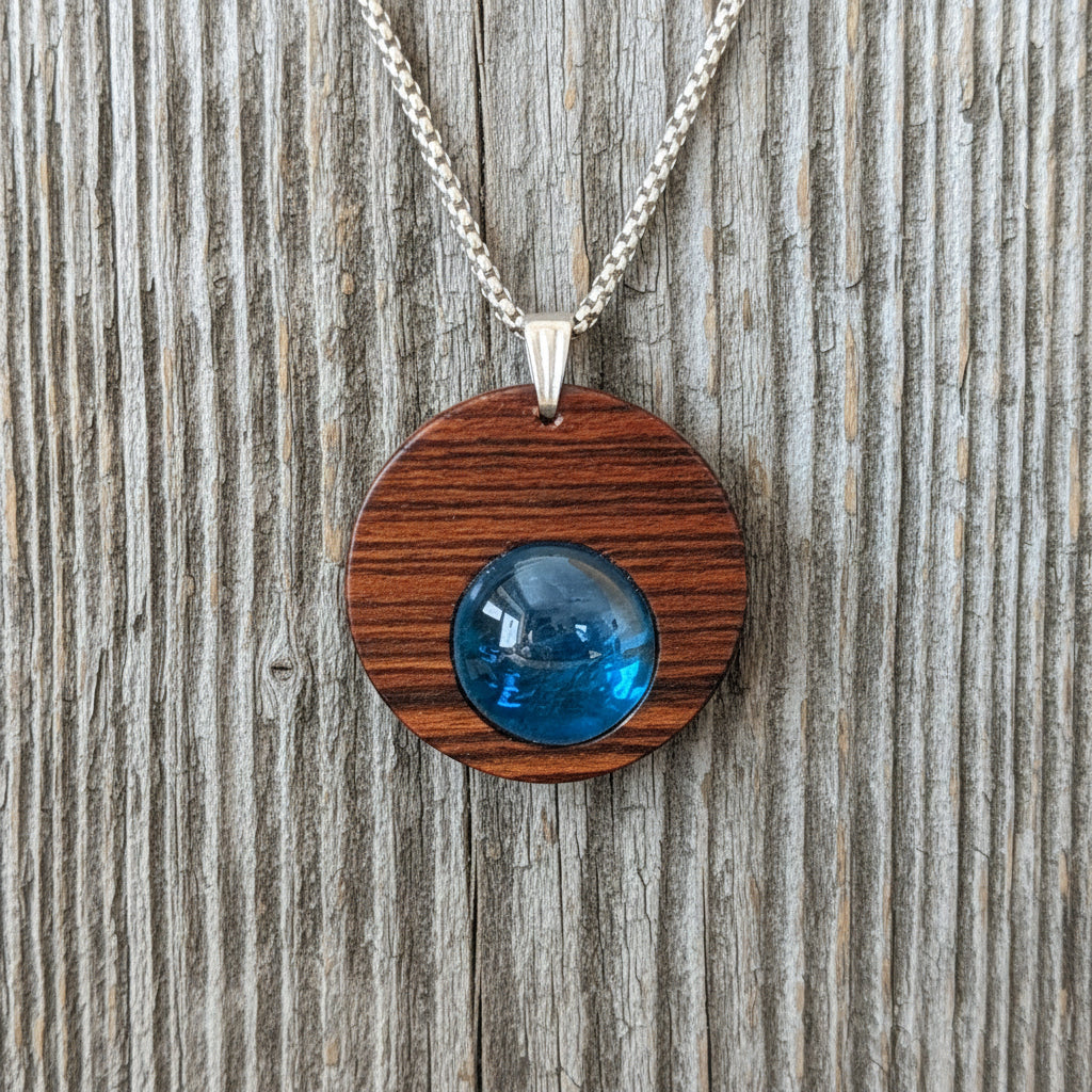 HALSKETTE "KÖNIGSPALISANDER /GLASNUGGET"