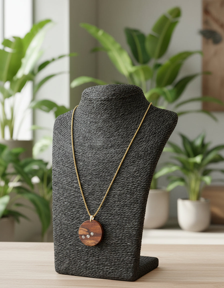 HALSKETTE  "STELLA/ WURZELPALISANDER "