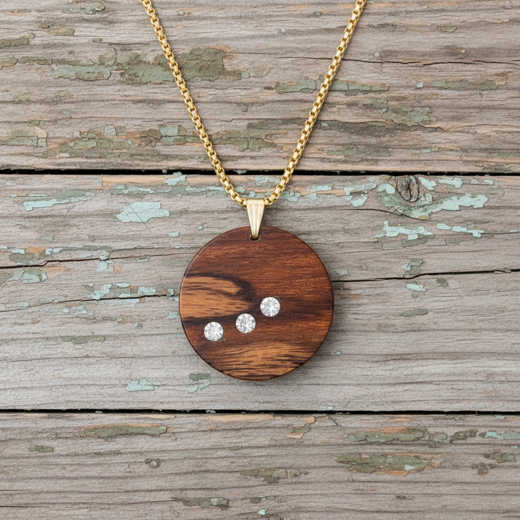 HALSKETTE  "STELLA/ WURZELPALISANDER "