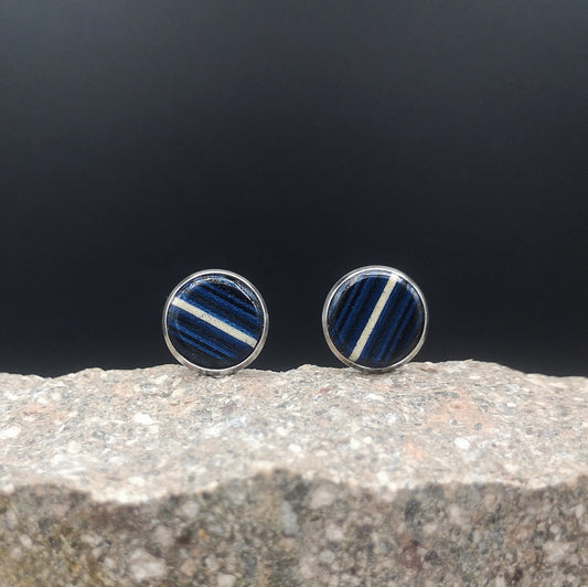 OHRSTECKER "BLAU / STEEL"