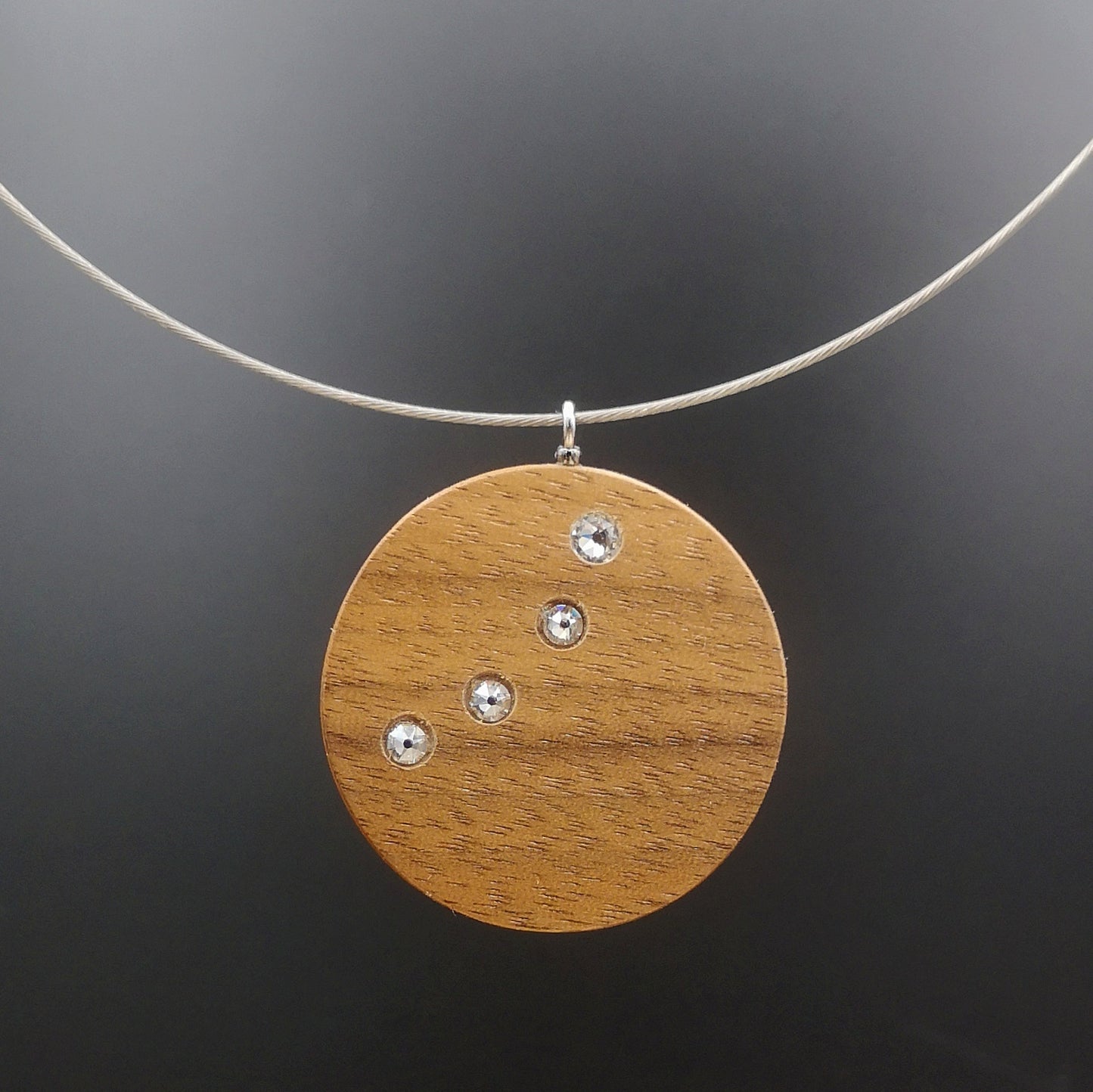 COLLIER "LUNA / NUSSHOLZ"